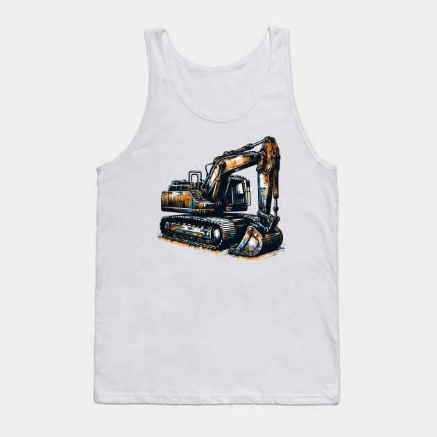 Excavator Tank Top by Vehicles-Art